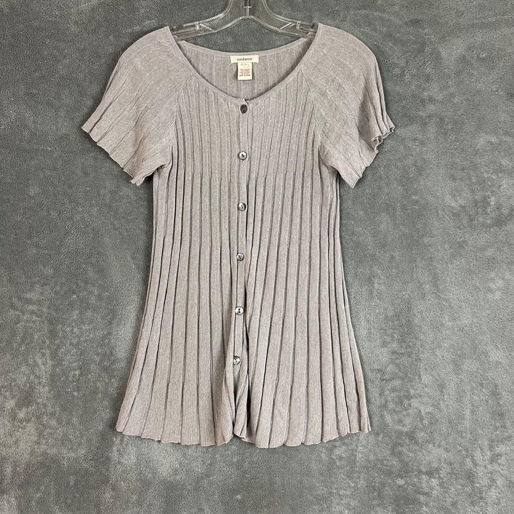 Sundance Apres Beach Top‎ Womens S Ribbed Linen Blend Lightweight Boho